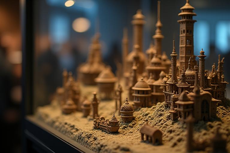 Esposizione museale con miniature