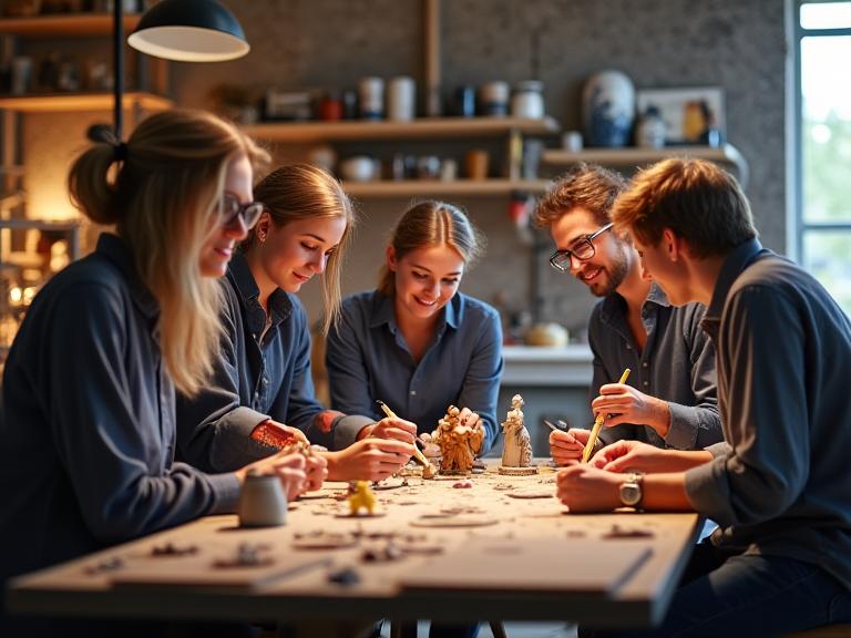 Team LumeBrig Miniatures nel laboratorio di Verona